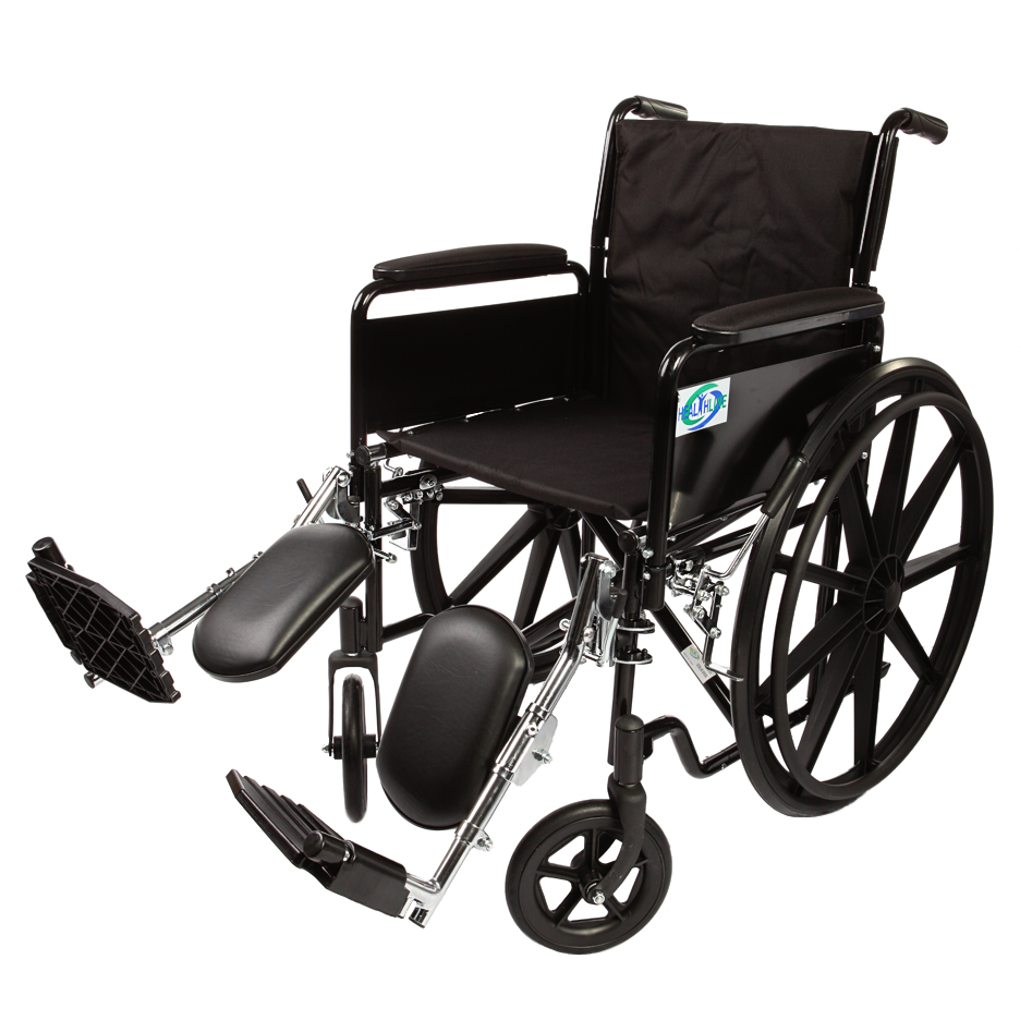18" Wheelchair With Padded Full Arm Detachable W/padded Calf Pads
